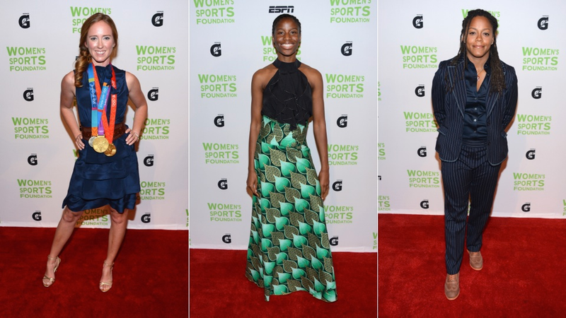 Illustration for article titled Gold Medals and Gold Dresses at the Salute to Women in Sports Gala